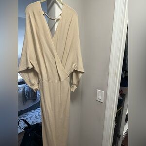 Batwing bodycon sweater dress